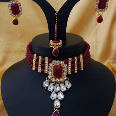 TRADITIONAL MAROON JEWELLERY SET Profile Picture